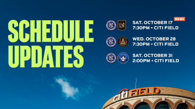 New York City FC Announce Schedule Updates for Final Regular Season Home Matches