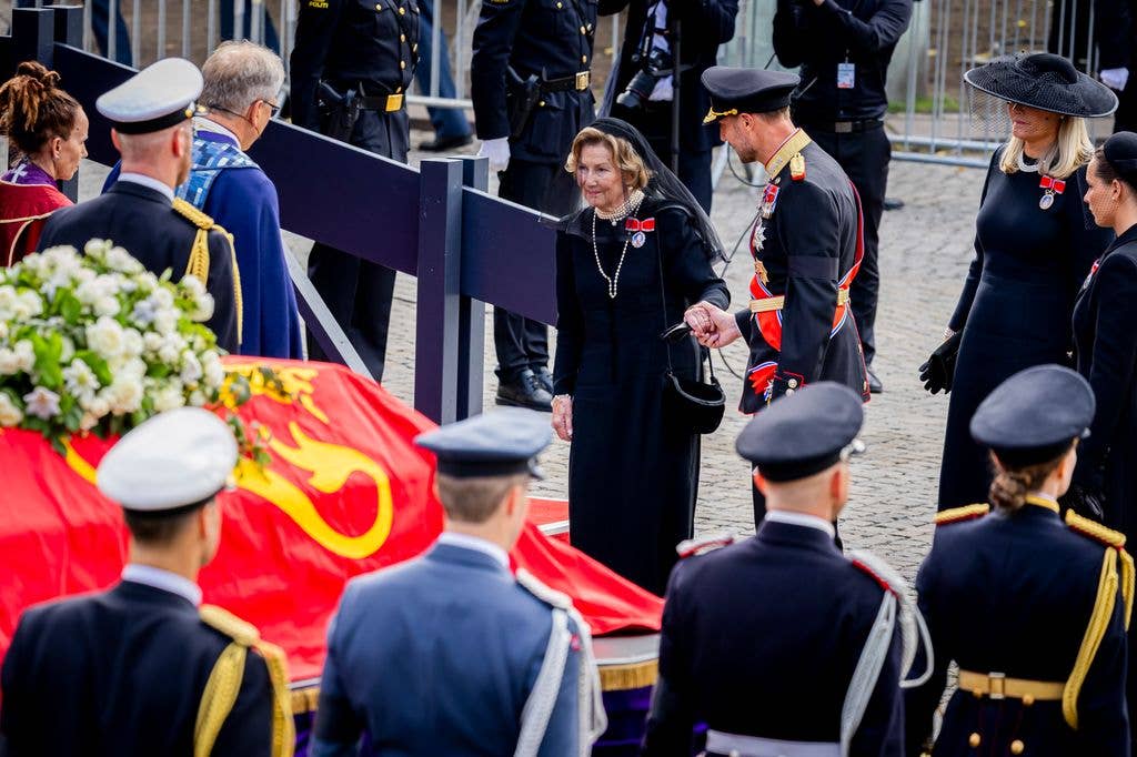 King Haakon of Norway, Queen Sonja of Norway, Queen Mette-Marit of Norway at Oslo Cathedral on September 9, 2026 in Oslo, Norway
