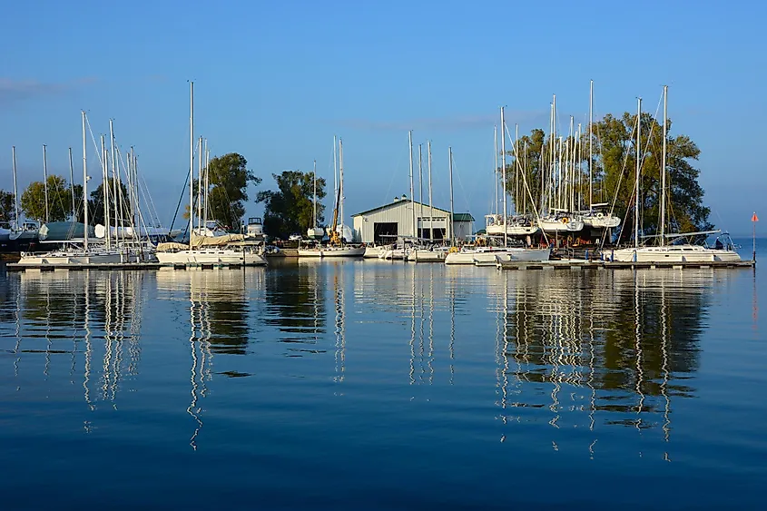 Marina at Sackets Harbor, New York, on Lake Ontario