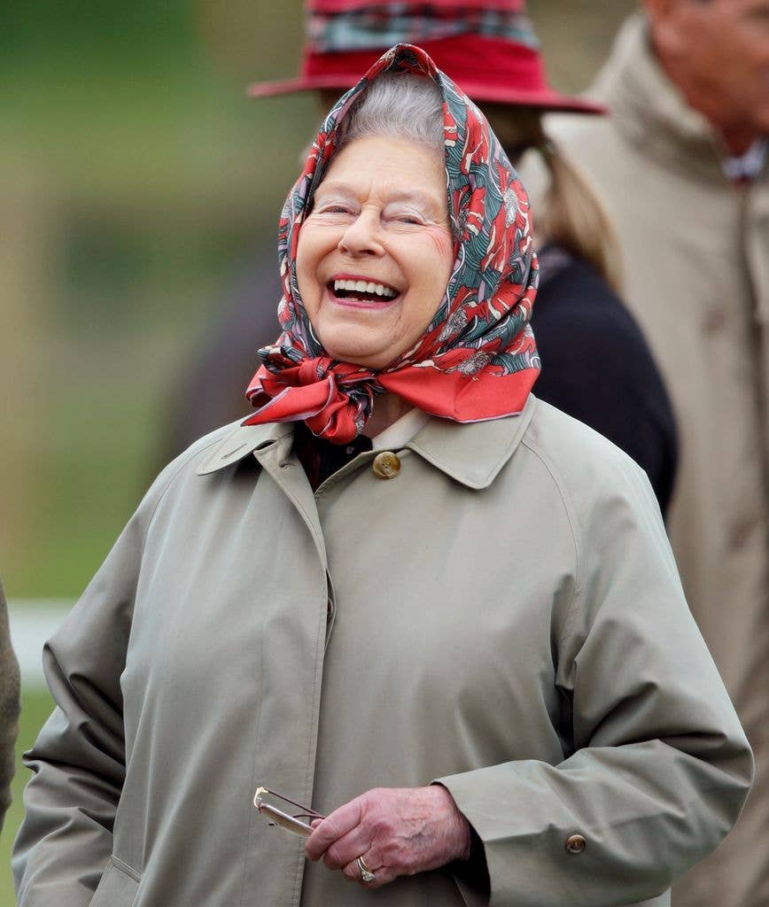 Queen Elizabeth II laughing in 2015 