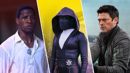 Characters from Lovecraft Country, Watchmen and Almost Human side by side.
