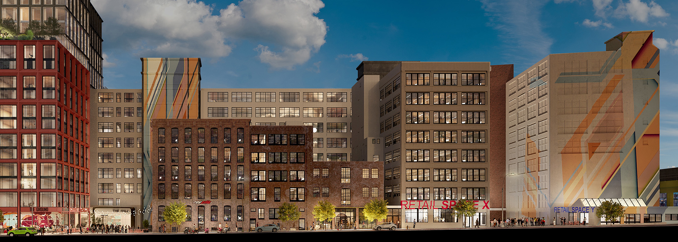 rendering of hall street block