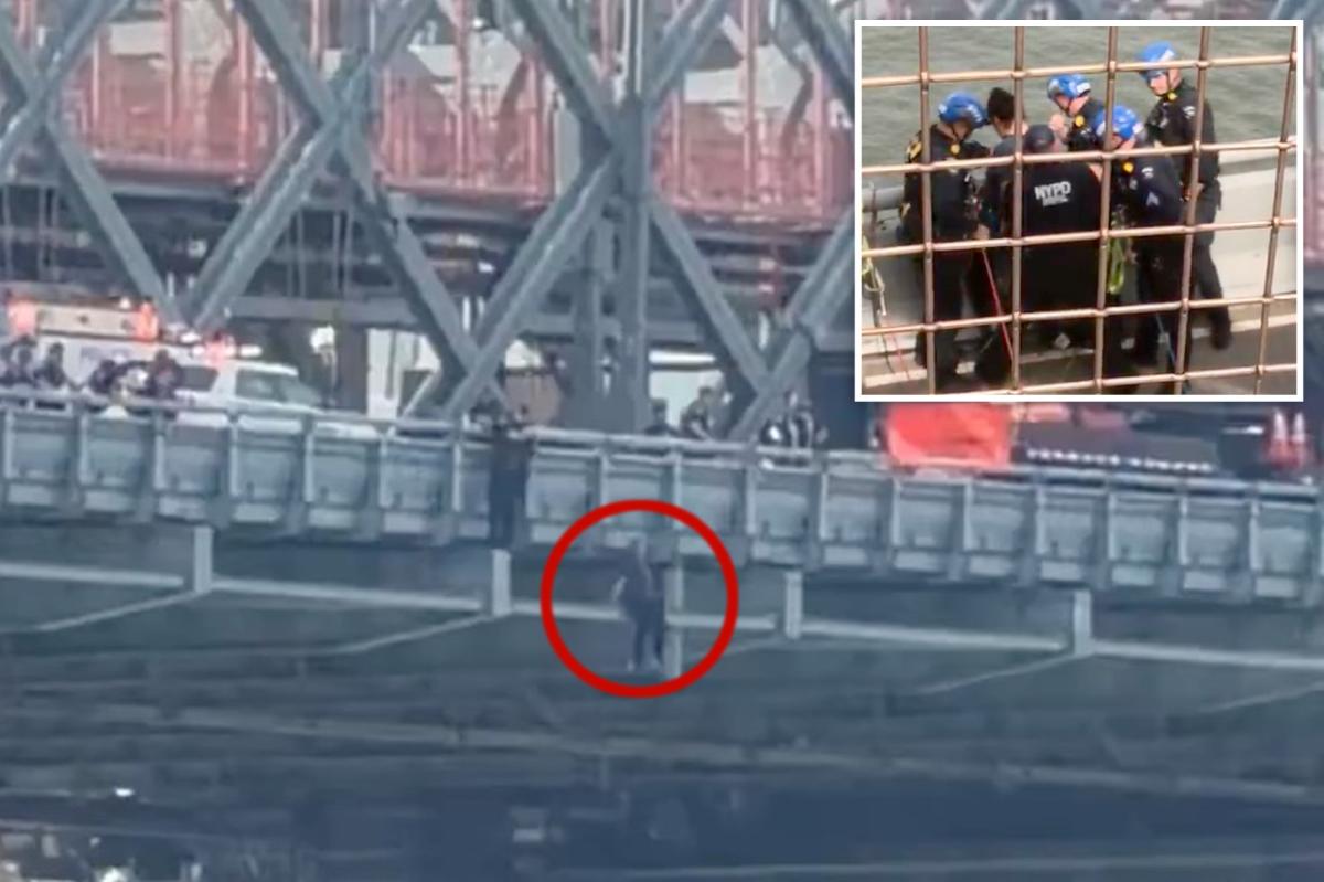 19-year-old threatens to jump off Williamsburg Bridge — before NYPD hoists him to safety