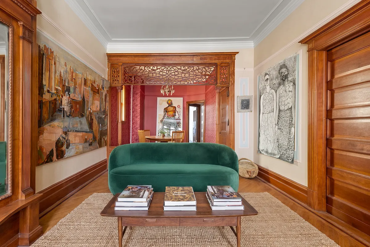 parlor with woodwork