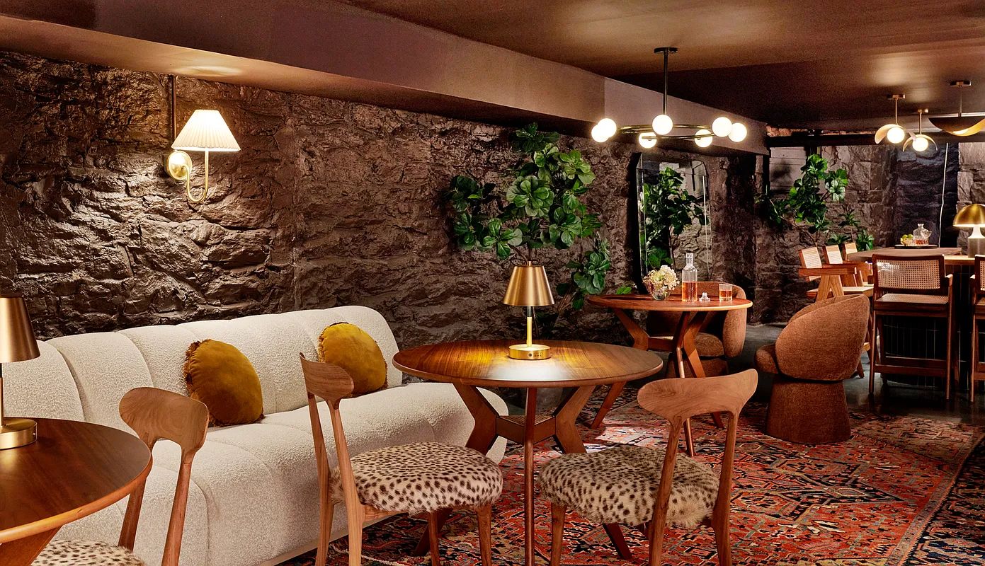 lounge with a bar