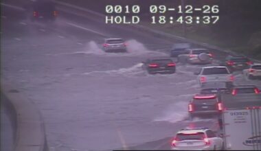 News 12 | Bronx | Drivers Navigate Floodwaters On I 95 During Morning Rainfall In Greenwich