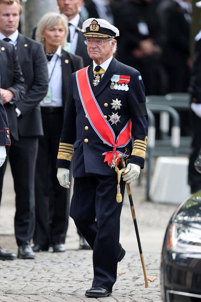 King Carl XVI Gustaf of Sweden during the funeral of King Harald V of Norway on September 09, 2026 in Oslo, Norway. 
