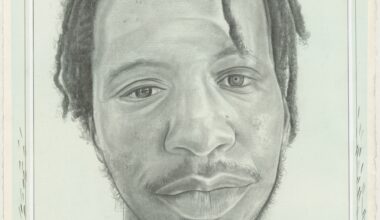 Portrait of Malcolm Peacock, pencil on paper by Phong H. Bui.