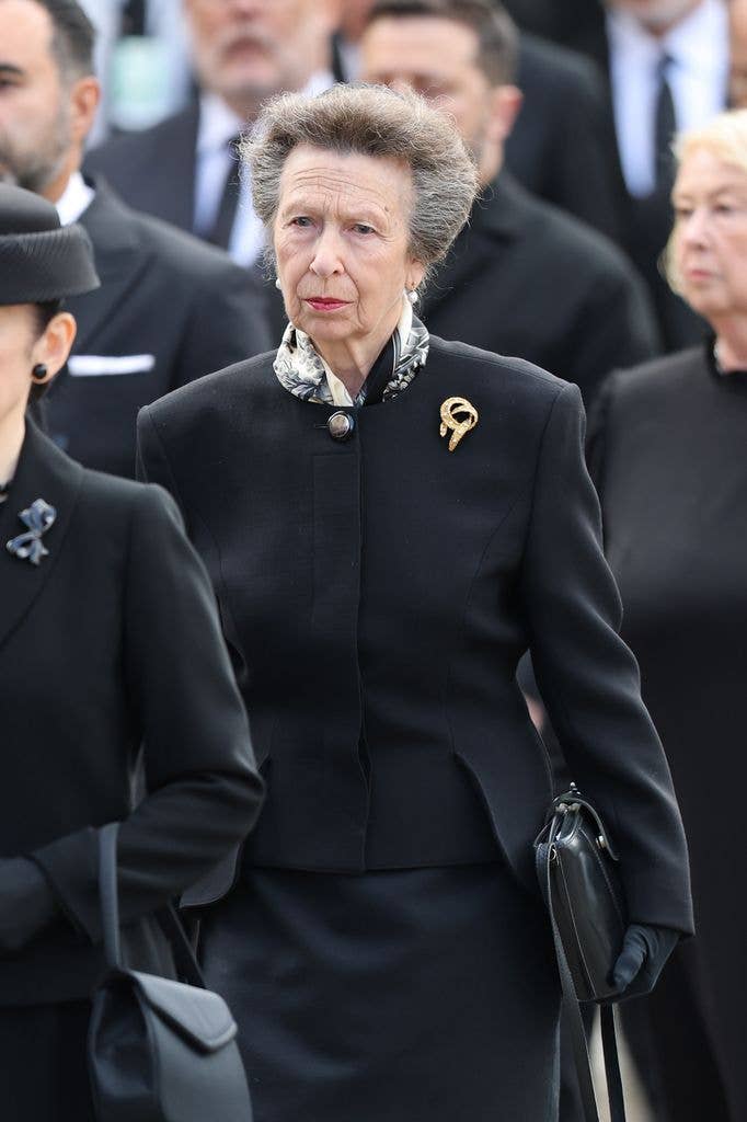 Princess Anne during the funeral of King Harald V of Norway in Oslo
