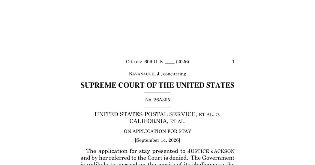 Read the Supreme Court’s Ruling on Mail Voting Restrictions