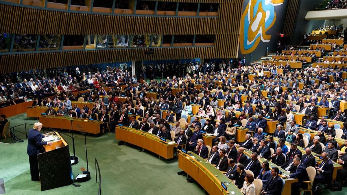 Donald Trump addresses the United Nations