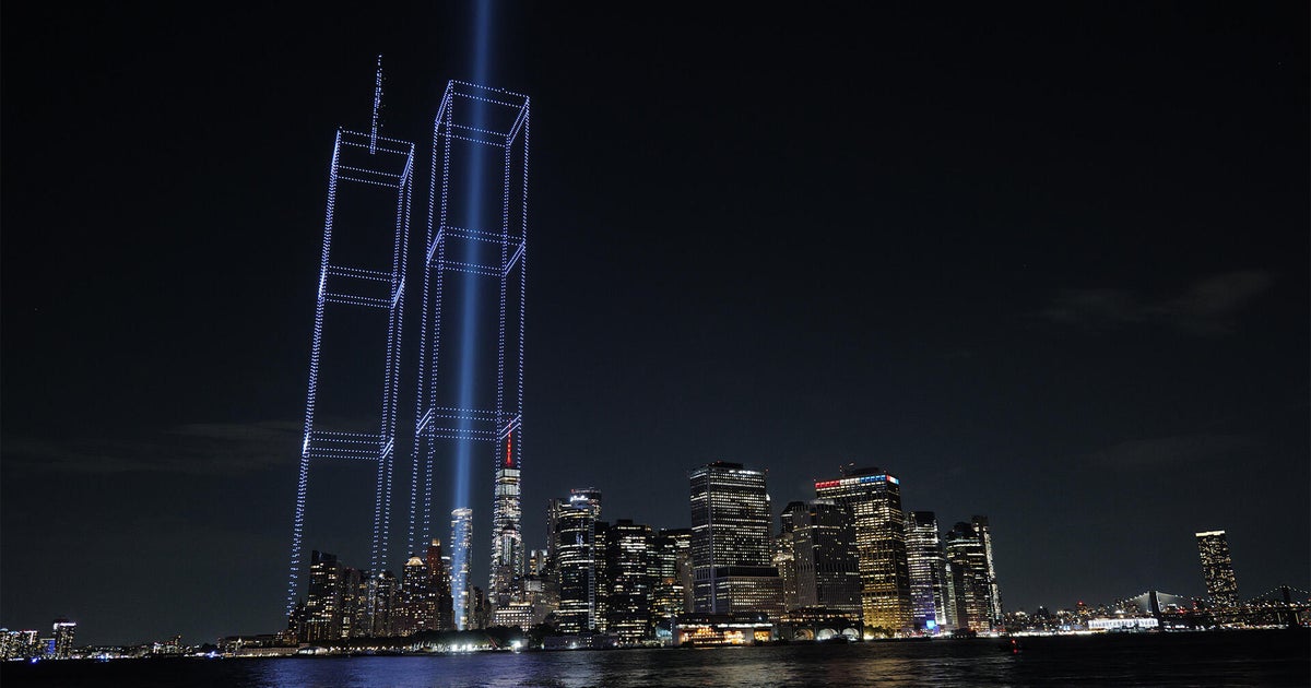 2,977 drones recreate Twin Towers in NYC skyline as part of 9/11 commemorations