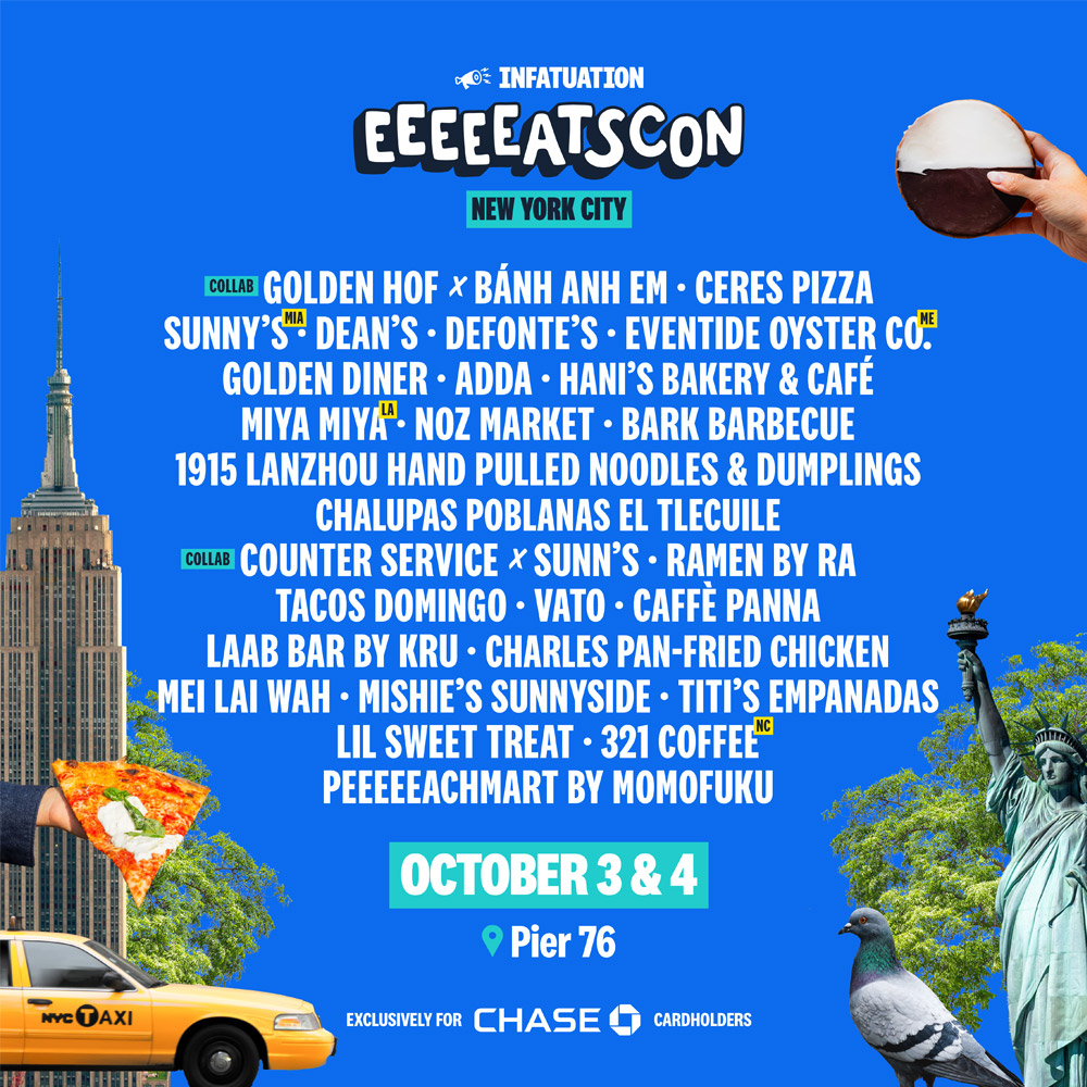The Infatuation Brings Its NYC Must-Eat List to Life: EEEEEATSCON NY Returns October 3-4