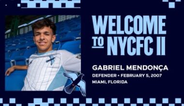 New York City FC II Signs Defender Gabriel Mendonça