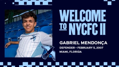 New York City FC II Signs Defender Gabriel Mendonça