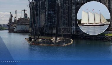 Historic Maine schooner remains sunk at bottom of New York canal