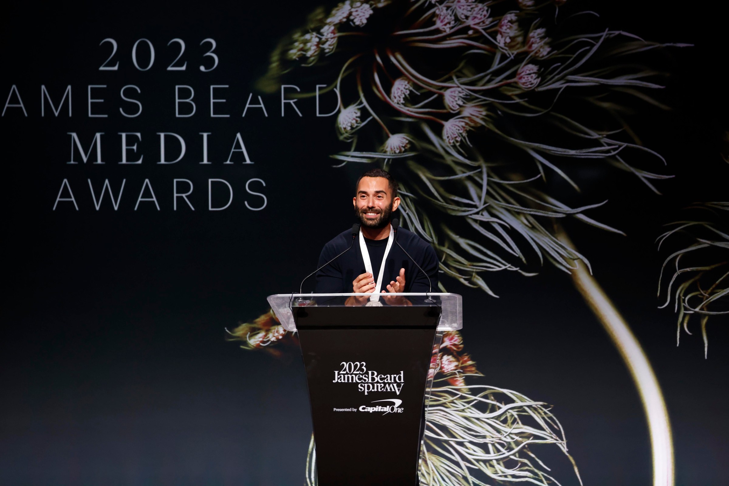 Andy Baraghani at the 2023 James Beard Foundation Awards ceremony.