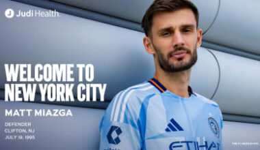 New York City FC Signs Defender Matt Miazga