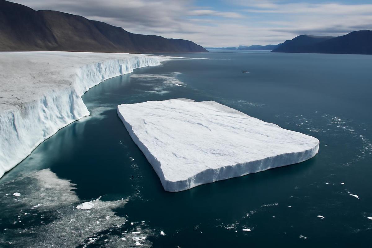 Greenland: A European satellite detected an iceberg the size of Manhattan breaking off from the Petermann Glacier