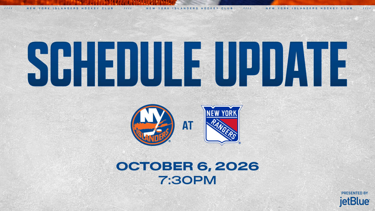 New York Islanders at New York Rangers Oct. 6 Start Time Updated