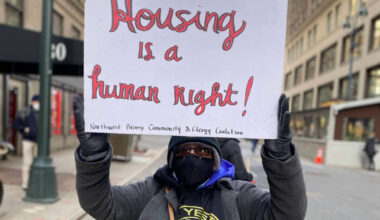 housing is a human right sign