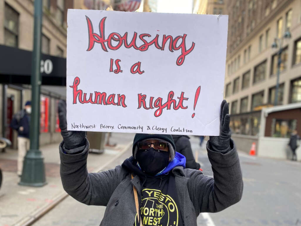 housing is a human right sign