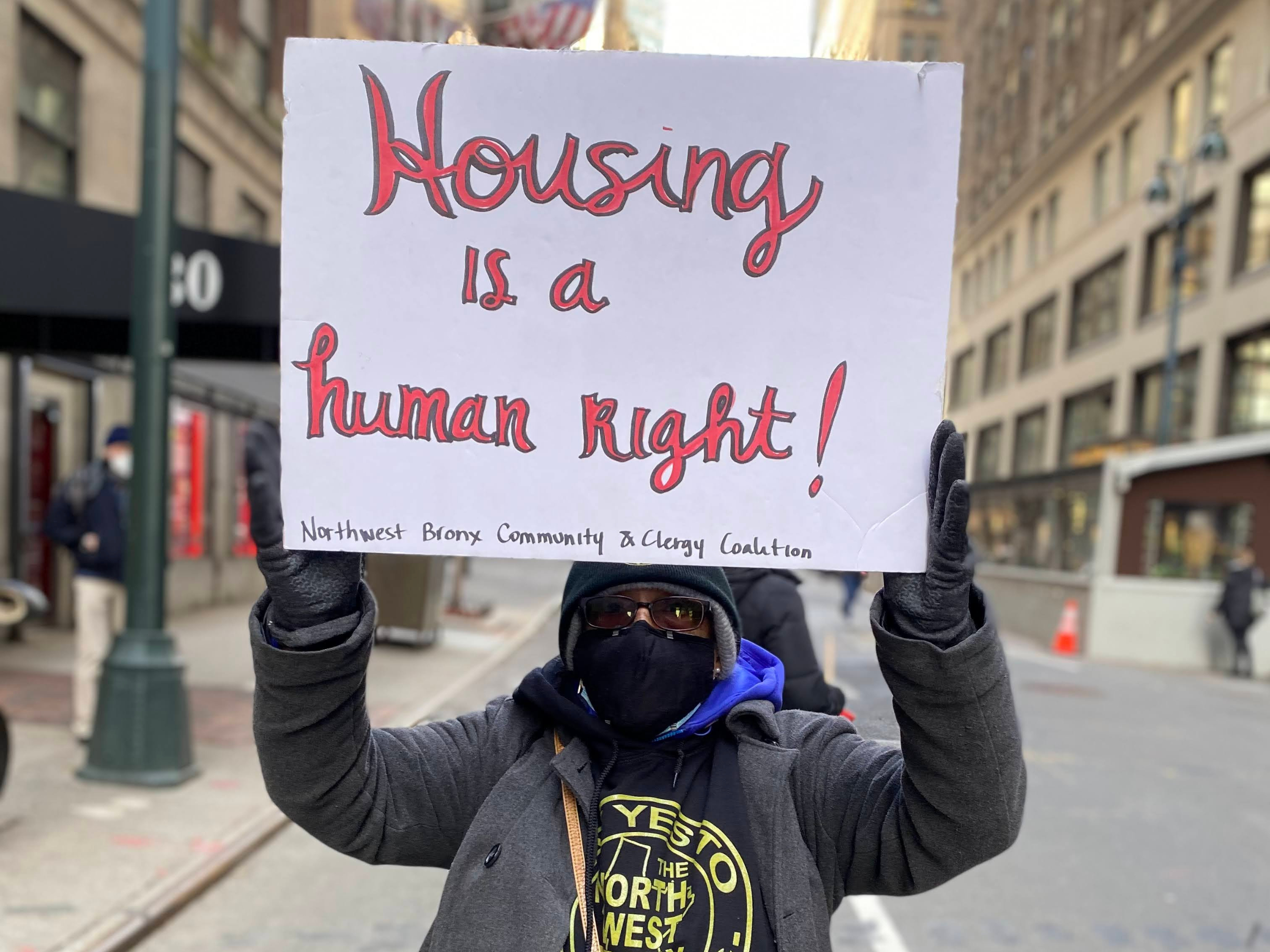housing is a human right sign