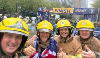 Firefighters emotional after 9/11 memorial race