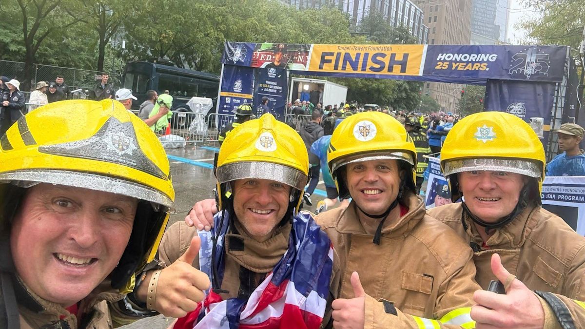 Firefighters emotional after 9/11 memorial race
