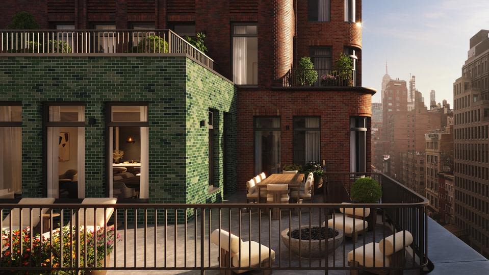 Green Brick From Spain Gives This New York City Condo Its Signature Look