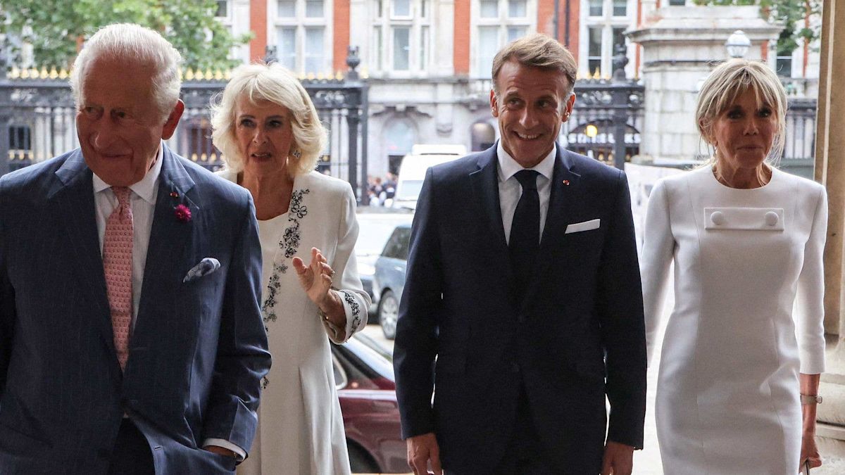 Queen Camilla and Brigitte Macron steal the show in white outfits on joint outing with King Charles
