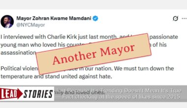 Fact Check: NYC Mayor Mamdani Did NOT Write Post About Interview With Charlie Kirk In September 2025