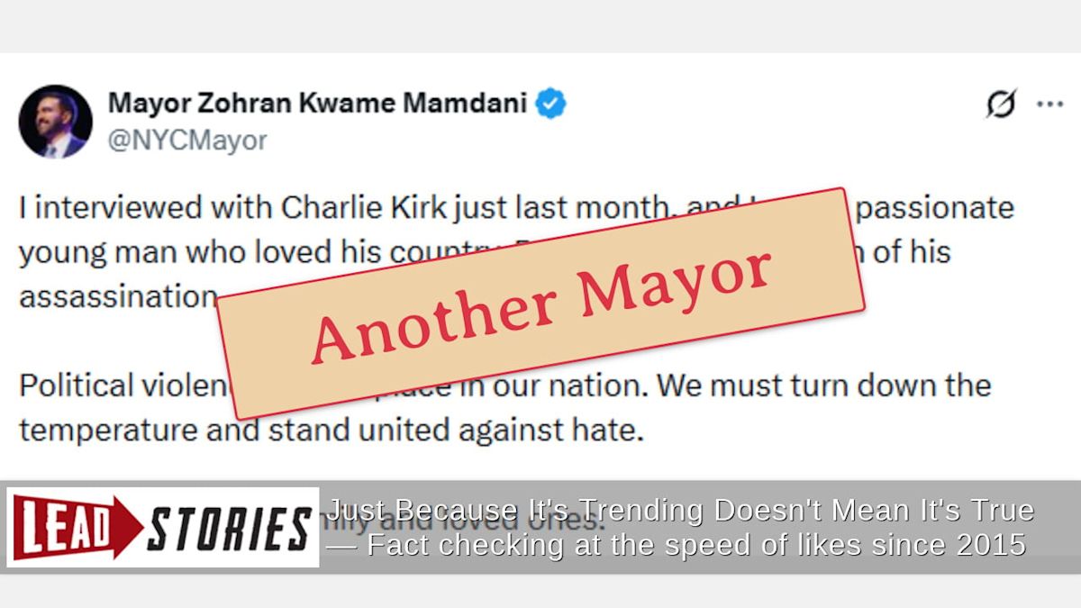 Fact Check: NYC Mayor Mamdani Did NOT Write Post About Interview With Charlie Kirk In September 2025