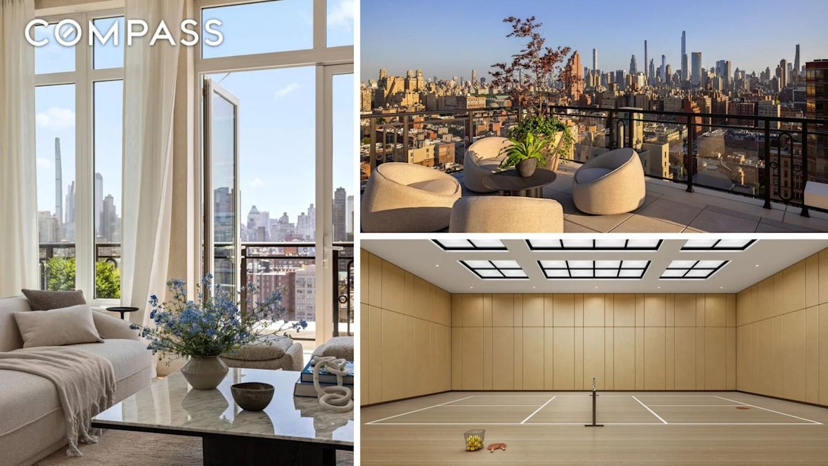 This $27 Million Upper West Side Triplex Penthouse Comes With Dual Terraces and NYC’s First Residential Pickleball Court