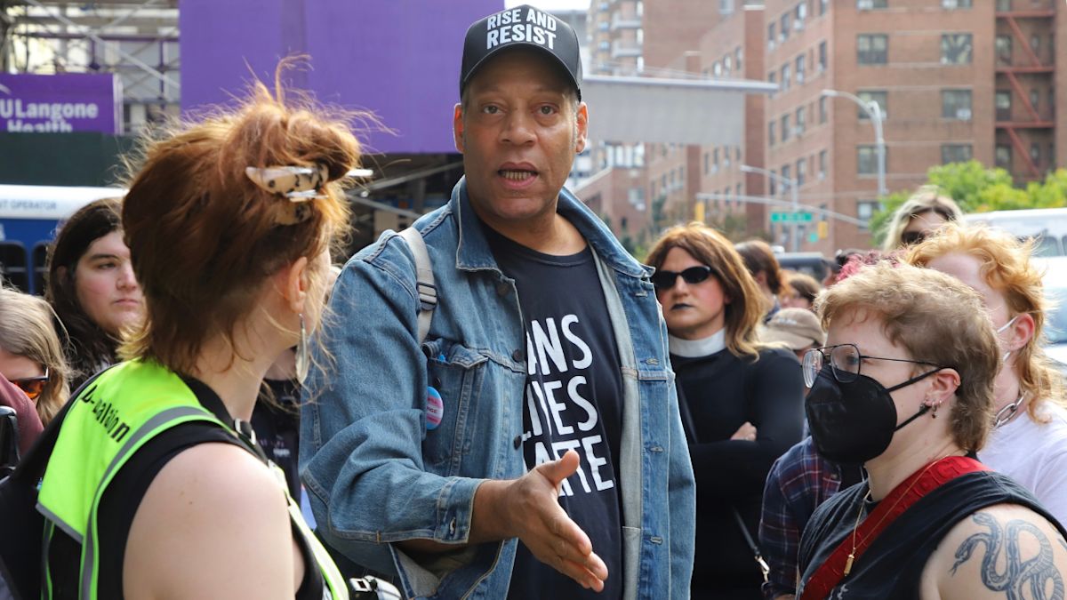 IN PHOTOS: Hundreds rally against NYC’s NYU Langone Hospital’s capitulation to Trump on trans healthcare