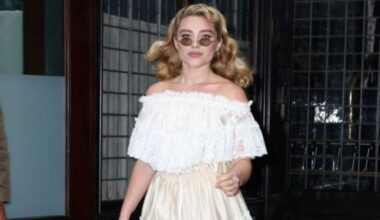 Florence Pugh’s Lacy Chloe Micro Minidress Rides High on Her Thighs in NYC