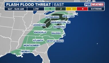 NYC issues flash flood warning, opens 51 overnight shelters ahead of Sunday storm