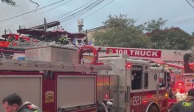 Firefighter injured while battling fire that destroyed beloved Brooklyn restaurant