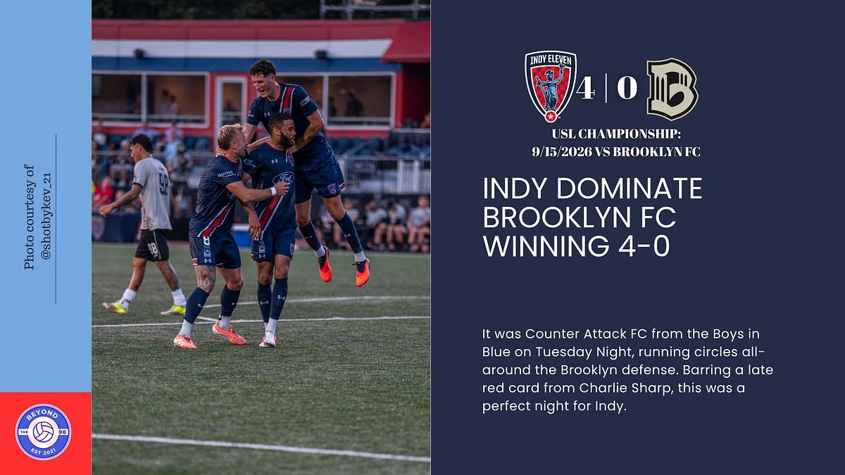 USL-Championship: Indy dominate Brooklyn FC winning 4-0