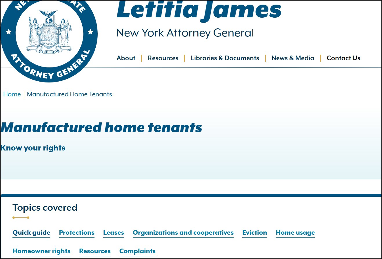 Maintaining N.Y.’s manufactured housing