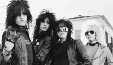 Motley Crue posing for a photograph in 1981