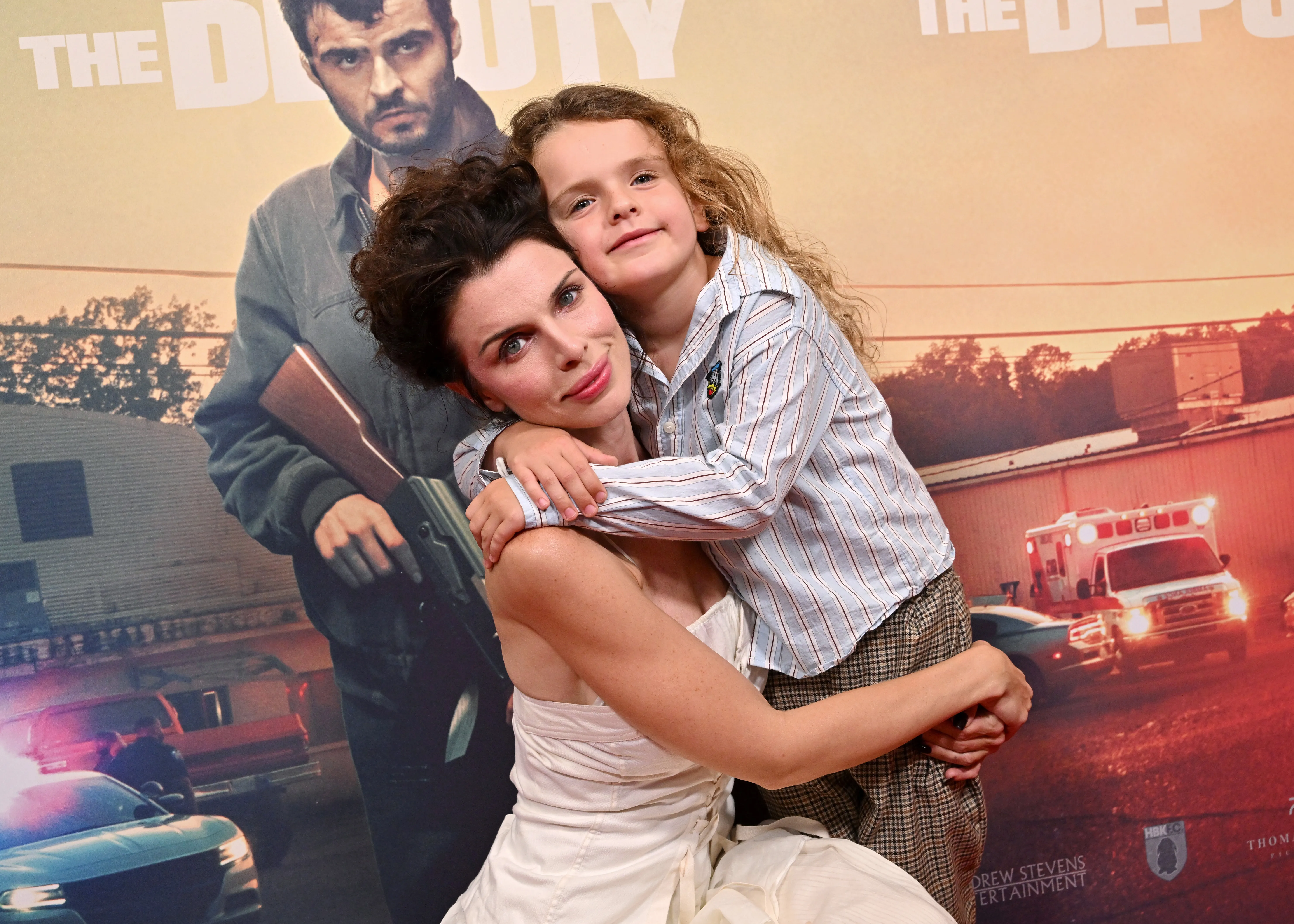 Julia Fox and Valentino Artemiev at the "The Deputy" screening.