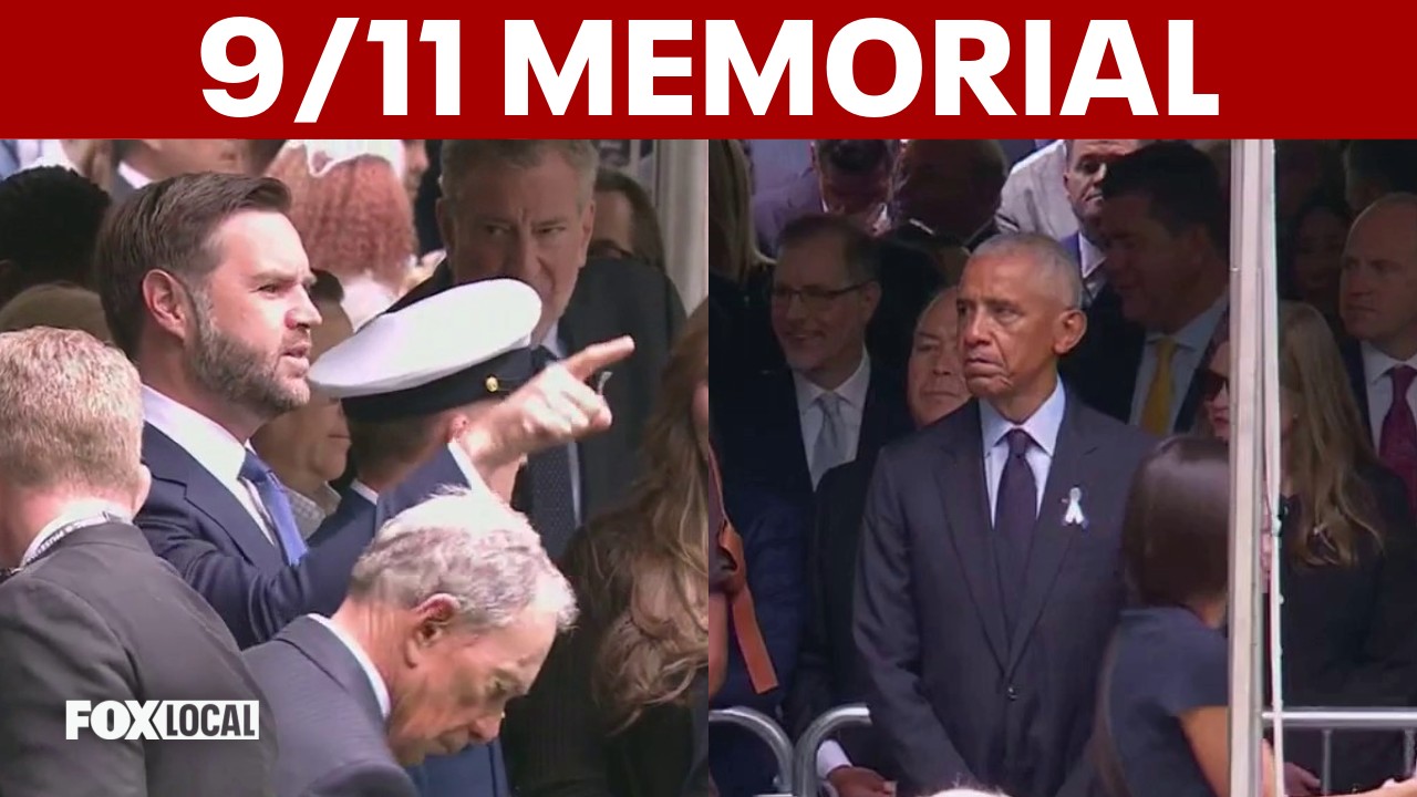 Bidens, Obamas and Vance attend 9/11 memorial ceremony in NYC