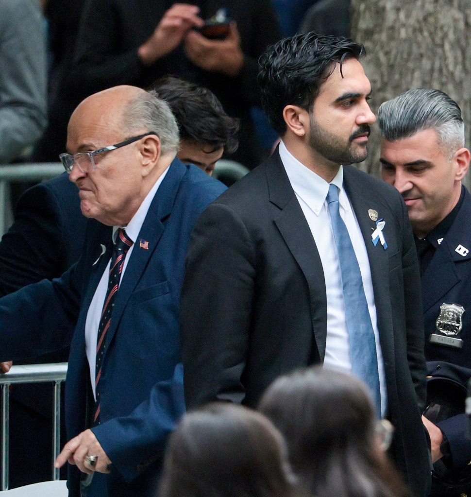 giuliani, mamdani at 9/11 service