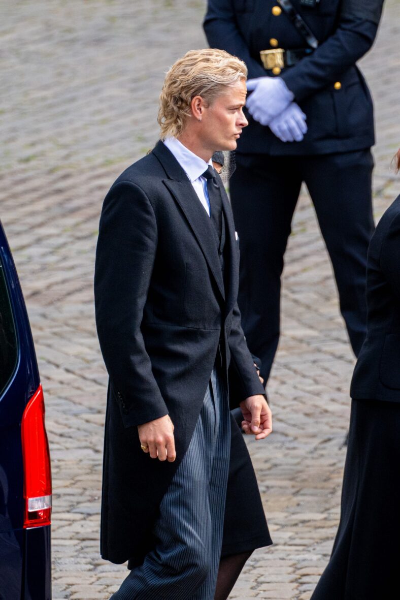 Marius Borg Høiby at King Harald funeral