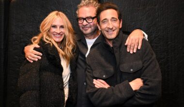 Julia Roberts, Remo Ruffini and Adrien Brody