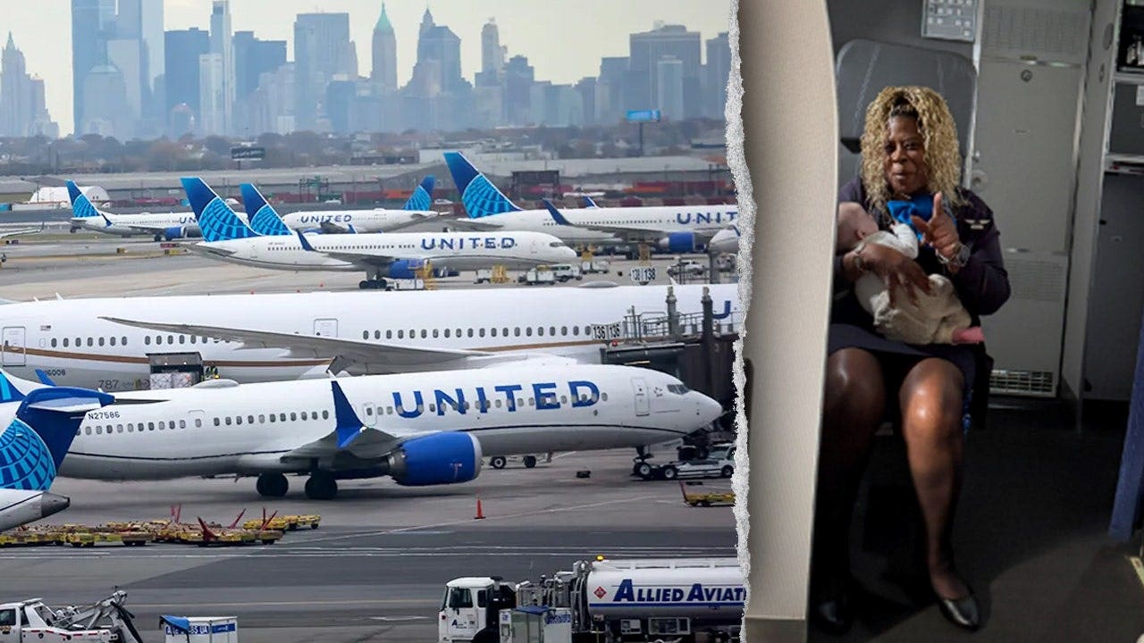 United Airlines flight attendant catches sleeping mom's baby mid-flight