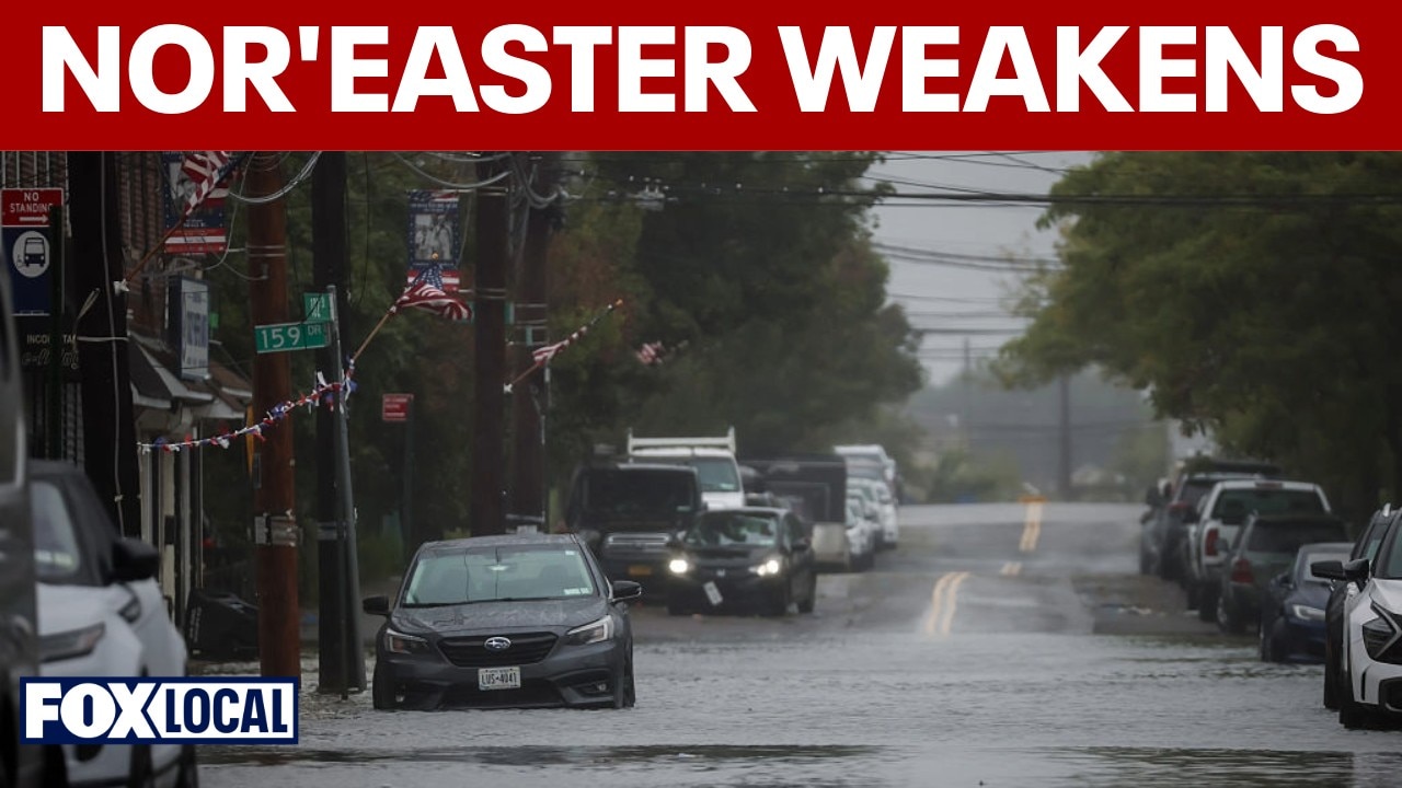 Nor'easter weakens over NYC, but flooding risks remain into Monday