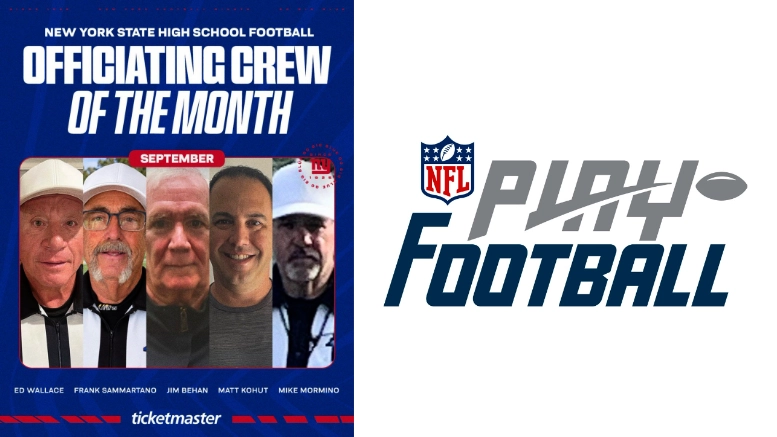 Each month during the high school football season, the New York Giants will honor a different officiating crew of the month to highlight their commitment to their communities and dedication to honesty and objectivity.