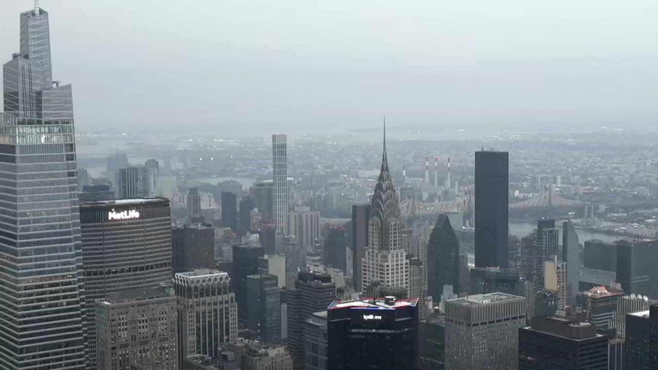 hazy skies